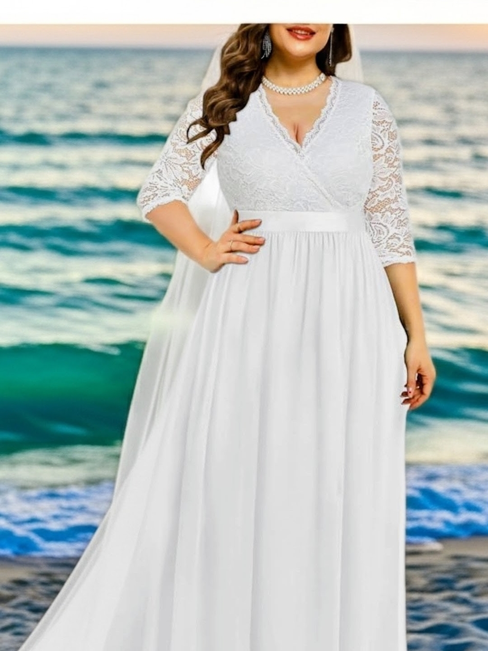 NWT 5X Ever Pretty Esme White Destination Wedding Dress Casual Elopement Bridal